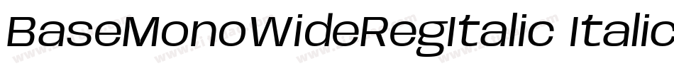 BaseMonoWideRegItalic Italic字体转换